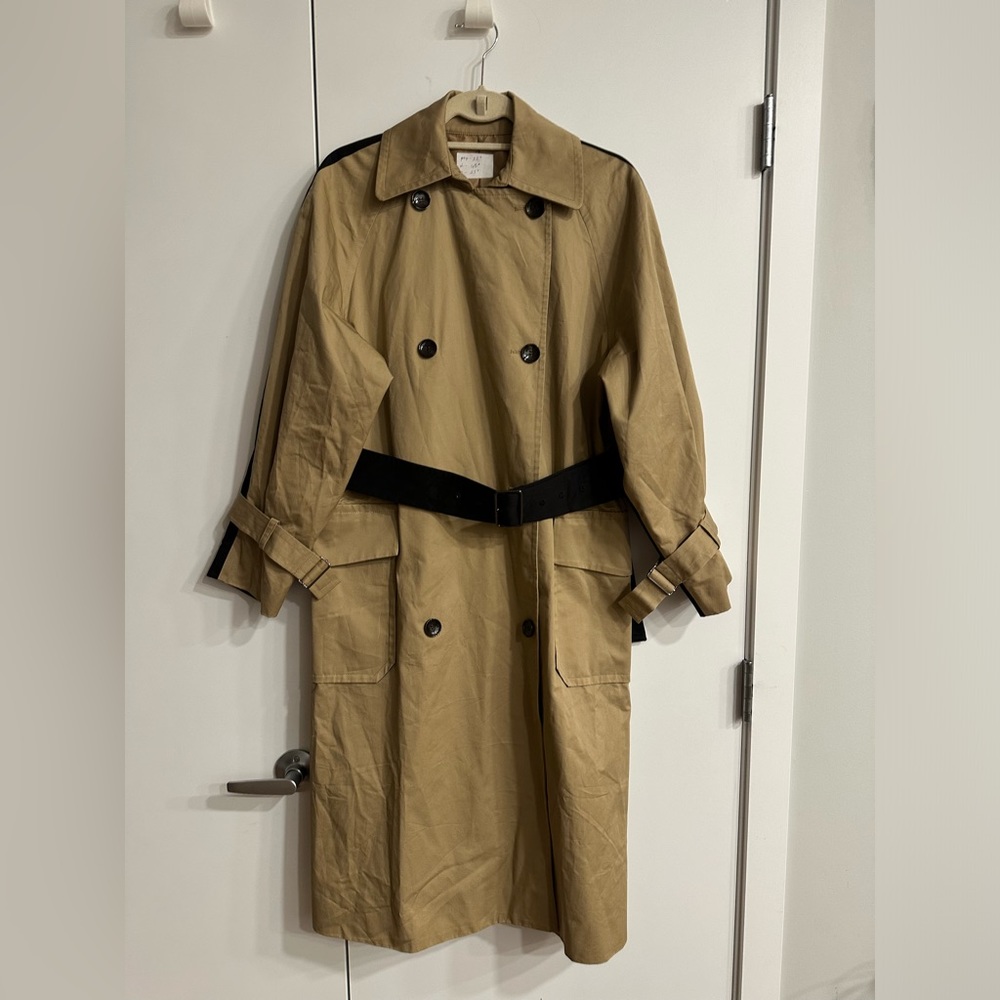 OROTON 2-COLOUR TRENCH COAT OVERSIZED - Picture 4 of 15